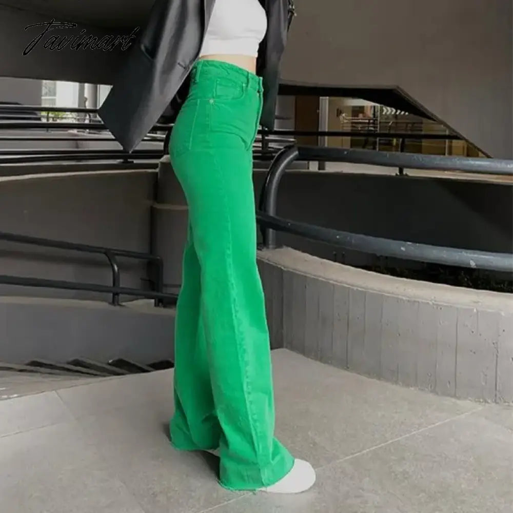 Women Jeans Women New Women Pants Retro Brown Pocket High Waist Straight Pants Women Casual Pants for women denim jeans
