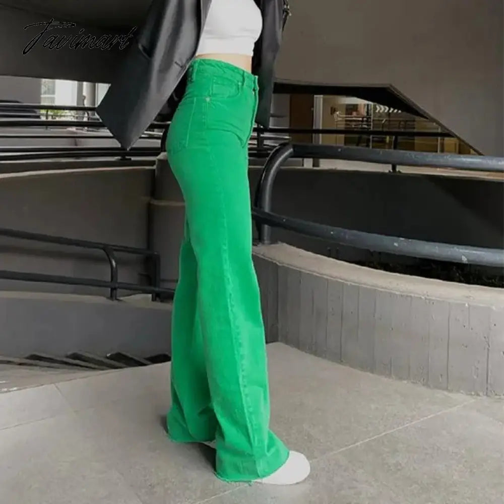 Women Jeans Women New Women Pants Retro Brown Pocket High Waist Straight Pants Women Casual Pants for women denim jeans