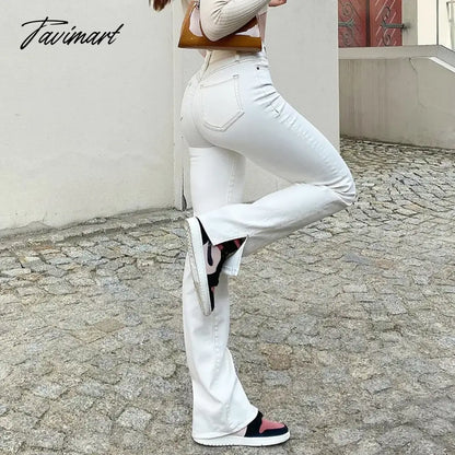 Women jeans White Jeans For Girls Fashion Full Length High Waist Vintage Trouser For Frmale Women's Denim Pants Streetwear