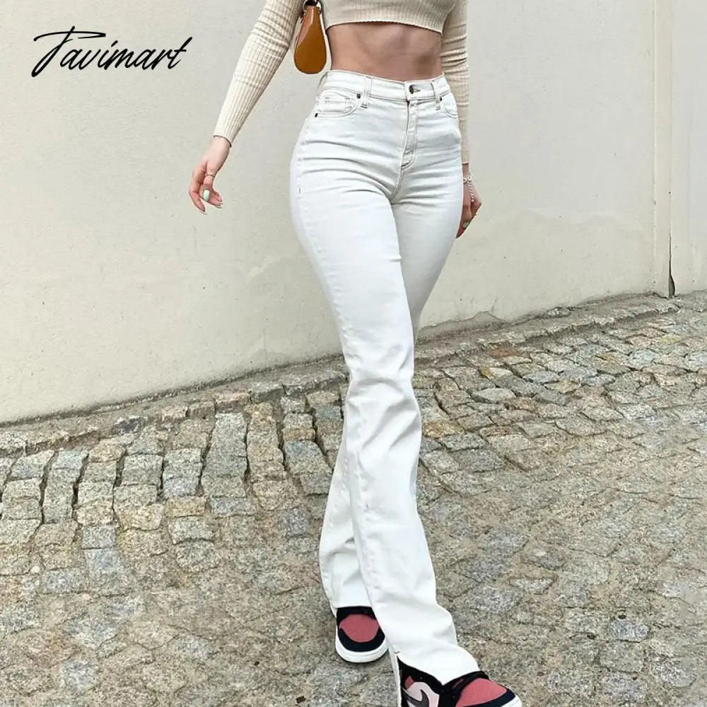 Women jeans White Jeans For Girls Fashion Full Length High Waist Vintage Trouser For Frmale Women's Denim Pants Streetwear
