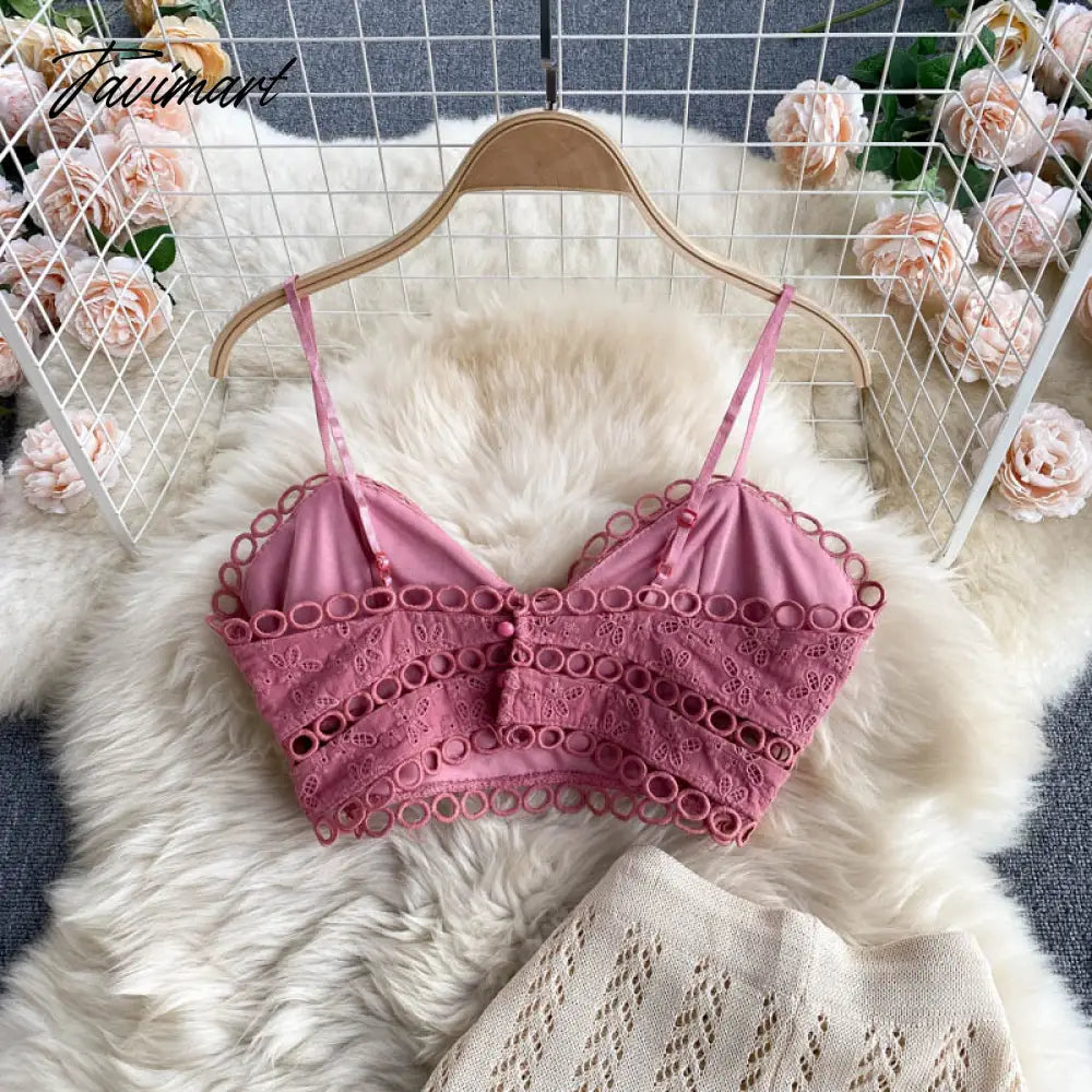 Women Korean Style Knitted Pants Sets Summer Elastic Waist Belt Vacation Elegant Ladies Beach A Line Two Piece Sets