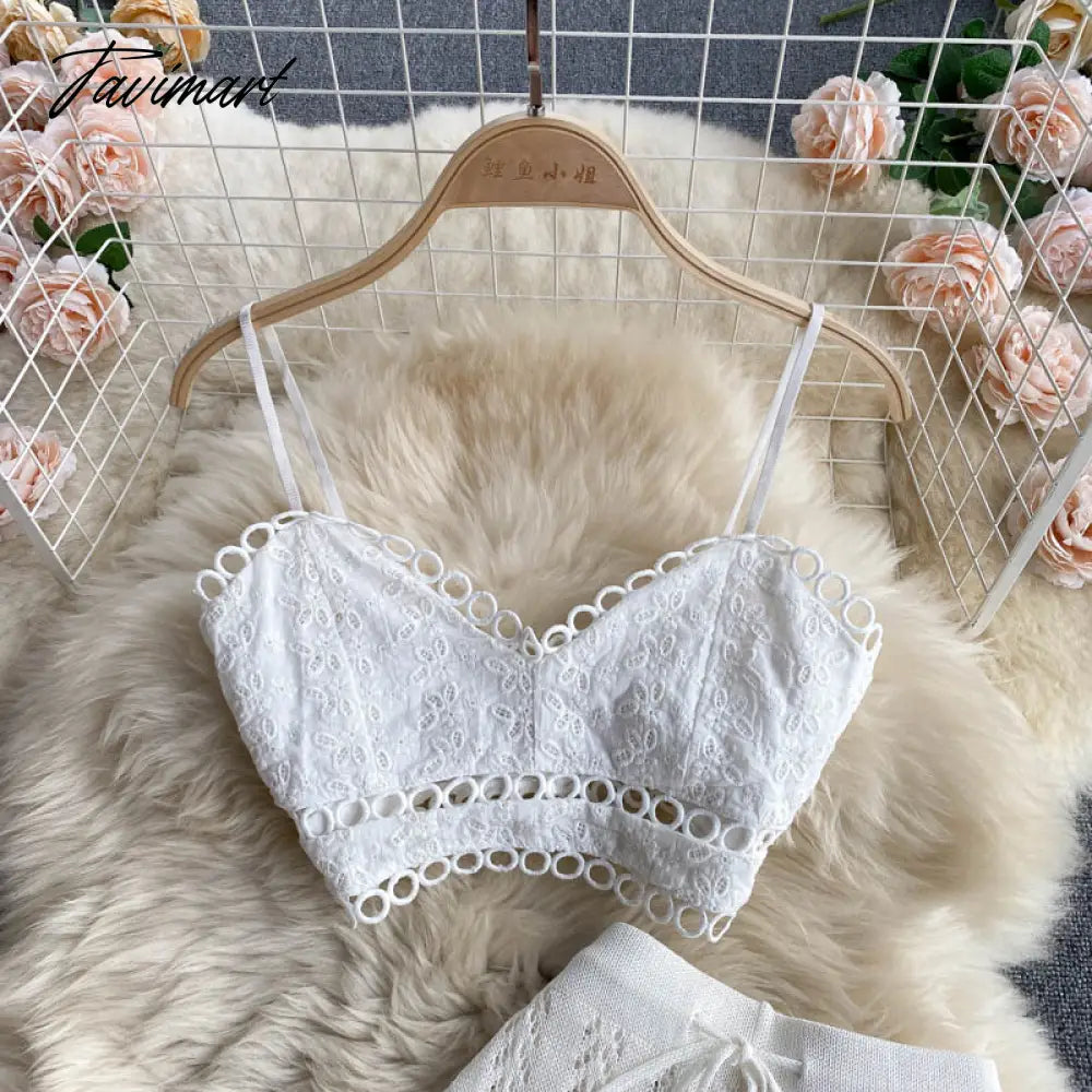 Women Korean Style Knitted Pants Sets Summer Elastic Waist Belt Vacation Elegant Ladies Beach A Line Two Piece Sets
