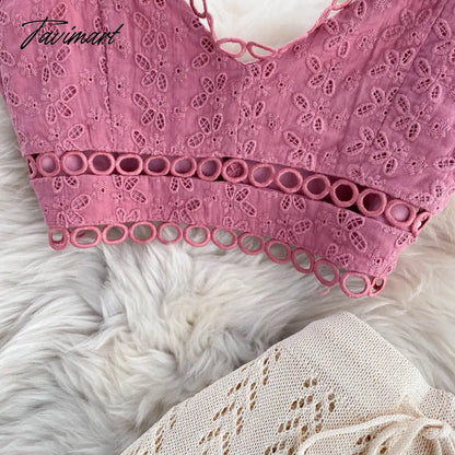 Women Korean Style Knitted Pants Sets Summer Elastic Waist Belt Vacation Elegant Ladies Beach A Line Two Piece Sets