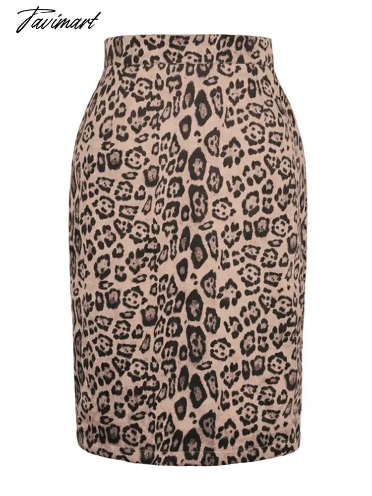 Women Leopard Print Long Skirts Suede Fabric Official Ladies New Wrap Skirt Autumn Elastic High Waisted Maxi Skirts