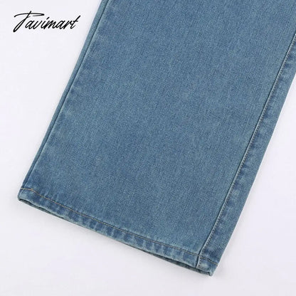 Women Light Blue Denim Jeans Casual Straight Loose Long Trousers pantalones mujer verano Autumn High Waist pantalones
