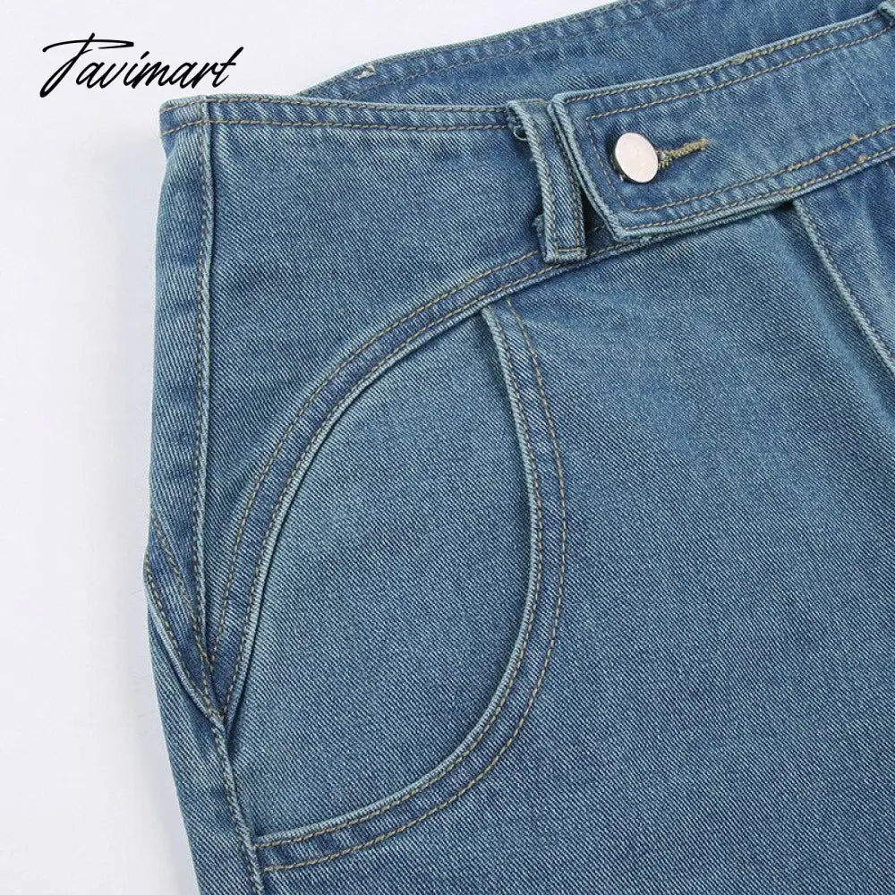 Women Light Blue Denim Jeans Casual Straight Loose Long Trousers pantalones mujer verano Autumn High Waist pantalones
