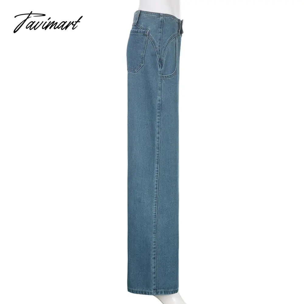 Women Light Blue Denim Jeans Casual Straight Loose Long Trousers pantalones mujer verano Autumn High Waist pantalones
