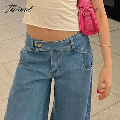 Women Light Blue Denim Jeans Casual Straight Loose Long Trousers pantalones mujer verano Autumn High Waist pantalones