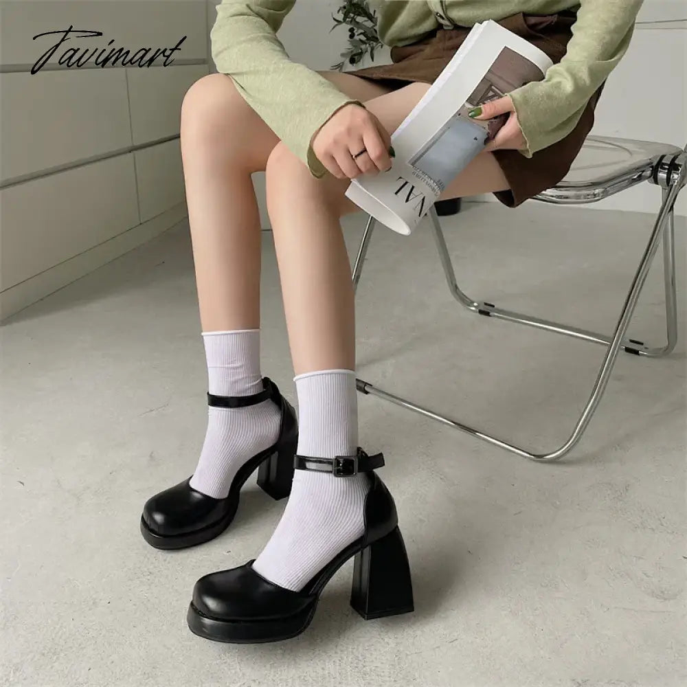Women Mary Janes Lolita Shoes Thick Platform Shoes Sandals New Flashion High Heels Pumps Summer Party Ladies Shoes Zapatos Mujer