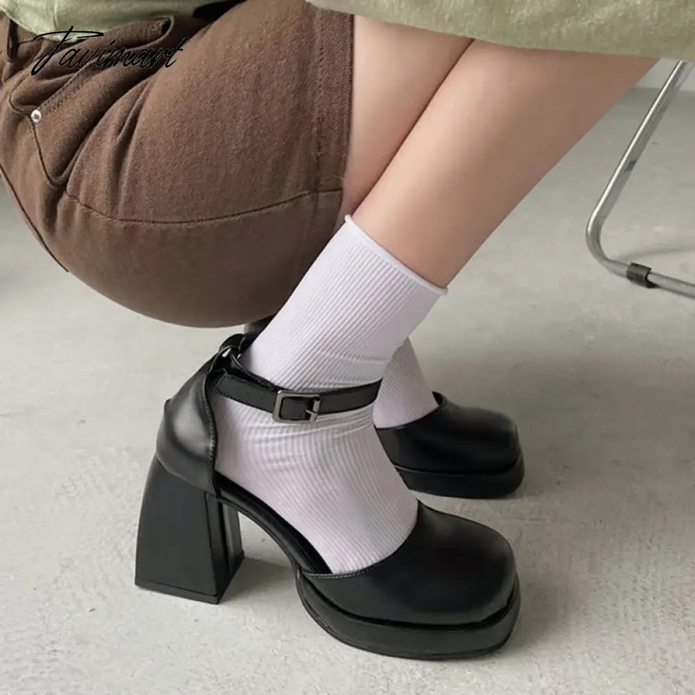 Women Mary Janes Lolita Shoes Thick Platform Shoes Sandals New Flashion High Heels Pumps Summer Party Ladies Shoes Zapatos Mujer