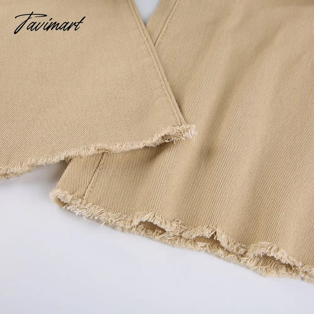Women Retro Trousers Casual Jeans High Rise Cargo Pants Straight 90s Korean Fashion Streetwear