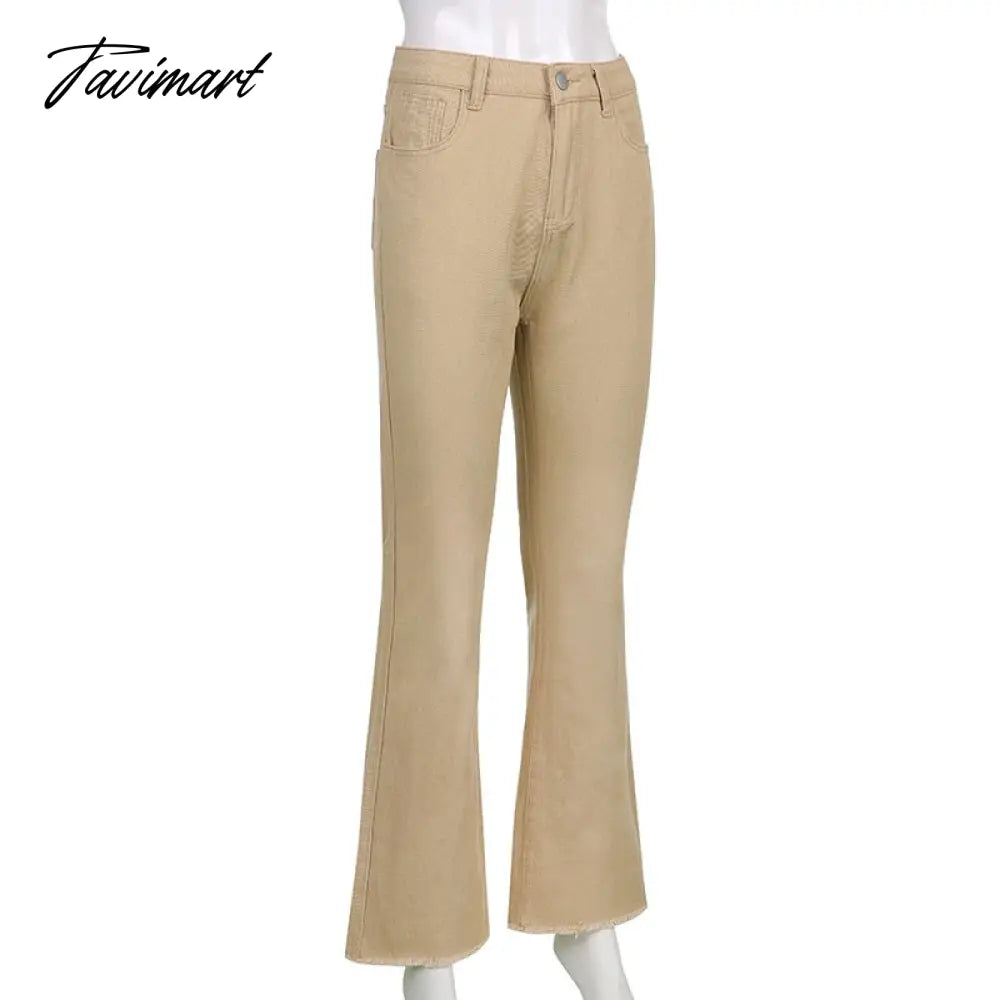 Women Retro Trousers Casual Jeans High Rise Cargo Pants Straight 90s Korean Fashion Streetwear
