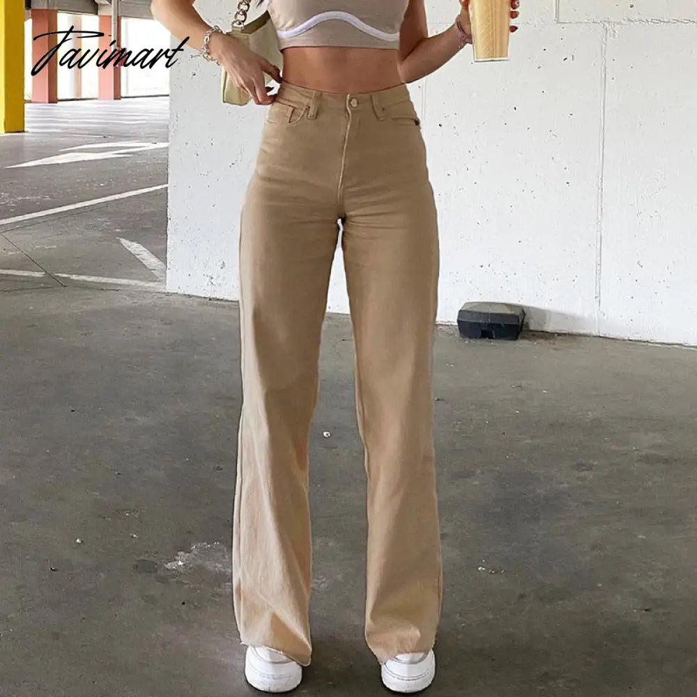 Women Retro Trousers Casual Jeans High Rise Cargo Pants Straight 90s Korean Fashion Streetwear
