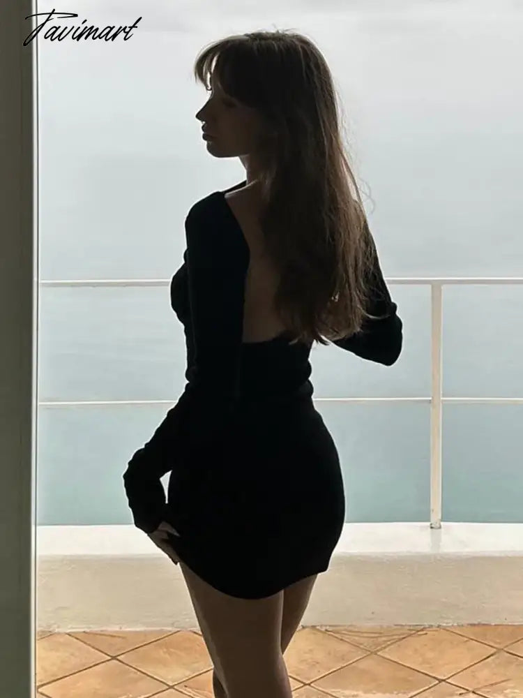 Women's Backless Maxi Dress, Elegant Red Long Sleeve, Sexy Bodycon, Evening Party Dress, Slim Christmas Outfits, Spring,