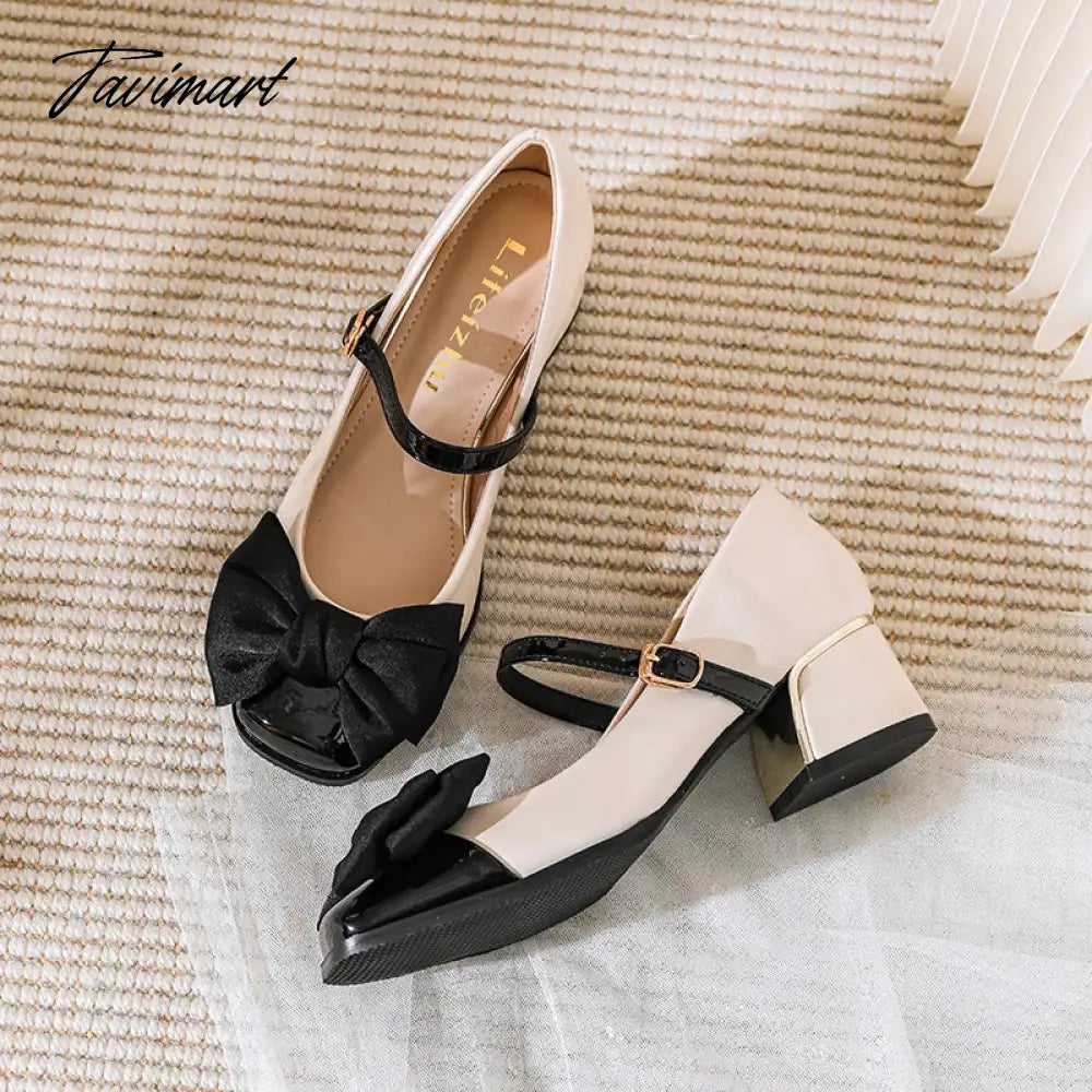 Women's Chunky Block Pumps Slip On Low Heel Closed Round Toe Dress Classic Mid Square Shoes Wedding Party Office Lady Shoes