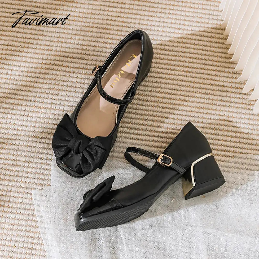 Women's Chunky Block Pumps Slip On Low Heel Closed Round Toe Dress Classic Mid Square Shoes Wedding Party Office Lady Shoes