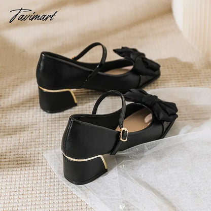 Women's Chunky Block Pumps Slip On Low Heel Closed Round Toe Dress Classic Mid Square Shoes Wedding Party Office Lady Shoes