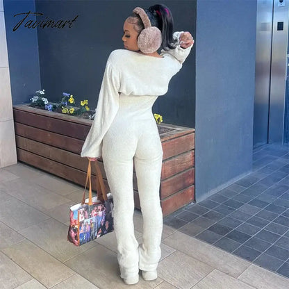 Women's clothing autumn and winter new terry cloth short top + one-piece trousers casual 2-piece suit elegant luxury suit