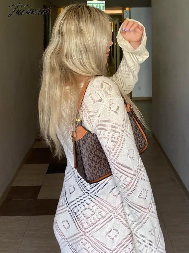 Women's Elegant Bodycon Dress, Monochromatic, V Neck, Cut Out Flare Sleeves, Long, Summer Dresses, Holiday, Autumn, Summer