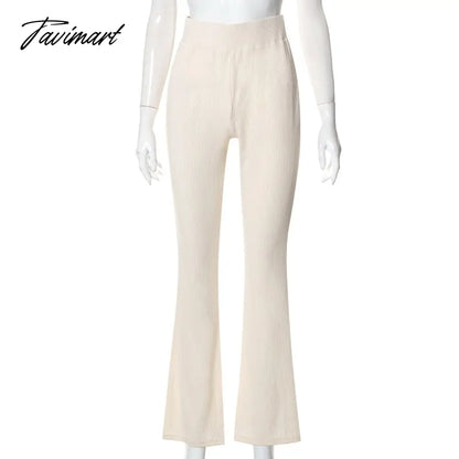 Women'S Elegant Trousers Autumn High Waist Elastic Force Slim Micro Flare Casual Pants For Female Casual Trousers Jogger Pants