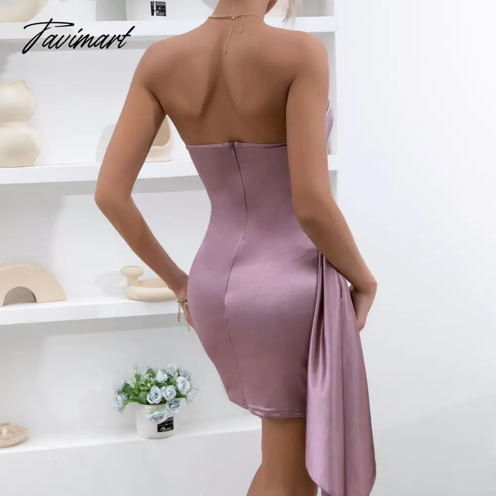 Women's formal dresses for women broken diamond tassel irregular fish bone corset mini dress glitter dress elegant party