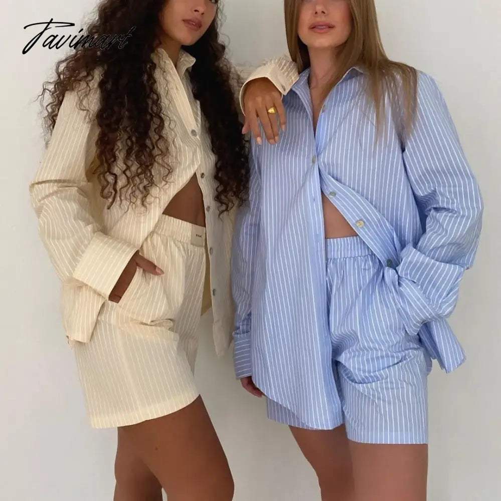 Women's Home Clothes Lounge Wear Pajamas Pink Plaid Long Sleeve Shirt Tops and High Waisted Mini Shorts Two Piece Set Tracksuit