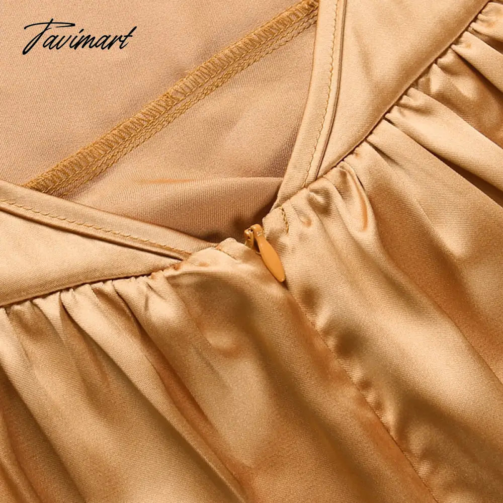 Women Sexy Backless Lace Up Long Dress Elegant Swinging Collar A Line Party Pleated Dress Summer Satin Sling Maxi Dresses