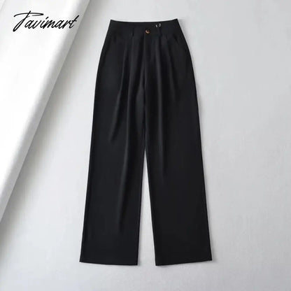 Women Slouchy Pleat Details Tailored Trouser