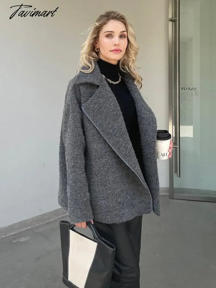 Women Spring Autumn New design Tweed Jacket and Coat Blue Outerwear