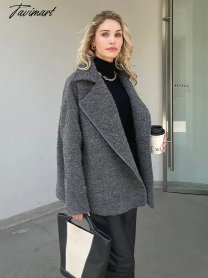 Women Spring Autumn New design Tweed Jacket and Coat Blue Outerwear