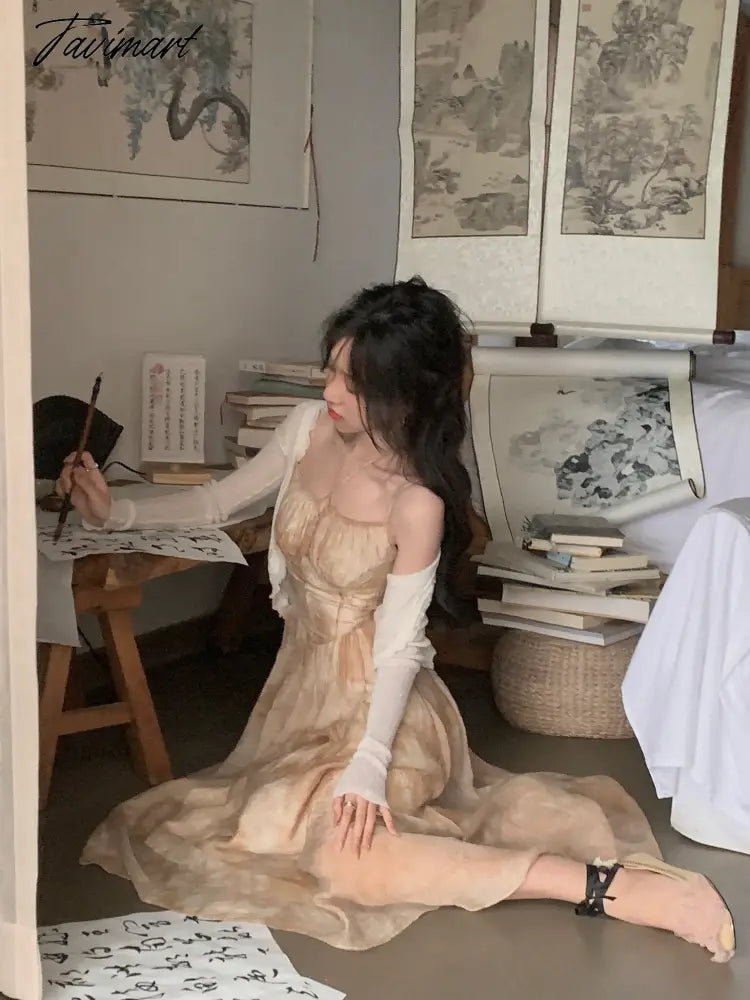 Women Summer Fashion Retro Dress Sexy Lady Eleglant Vintage Printed Sleeveless Evening Midi Dresses Female Clothes