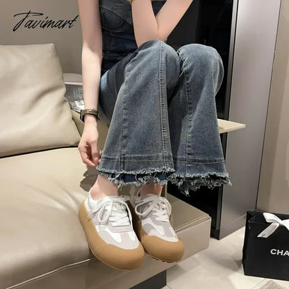 Women summer shoes new casual Joker increased thick-soled light students moral training shoes retro explosion shoes.