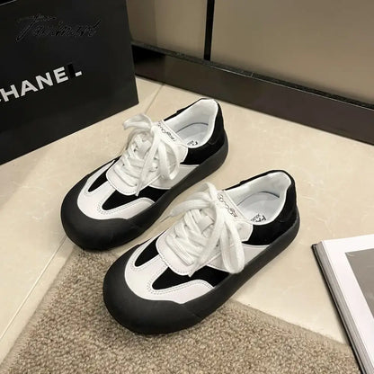 Women summer shoes new casual Joker increased thick-soled light students moral training shoes retro explosion shoes.