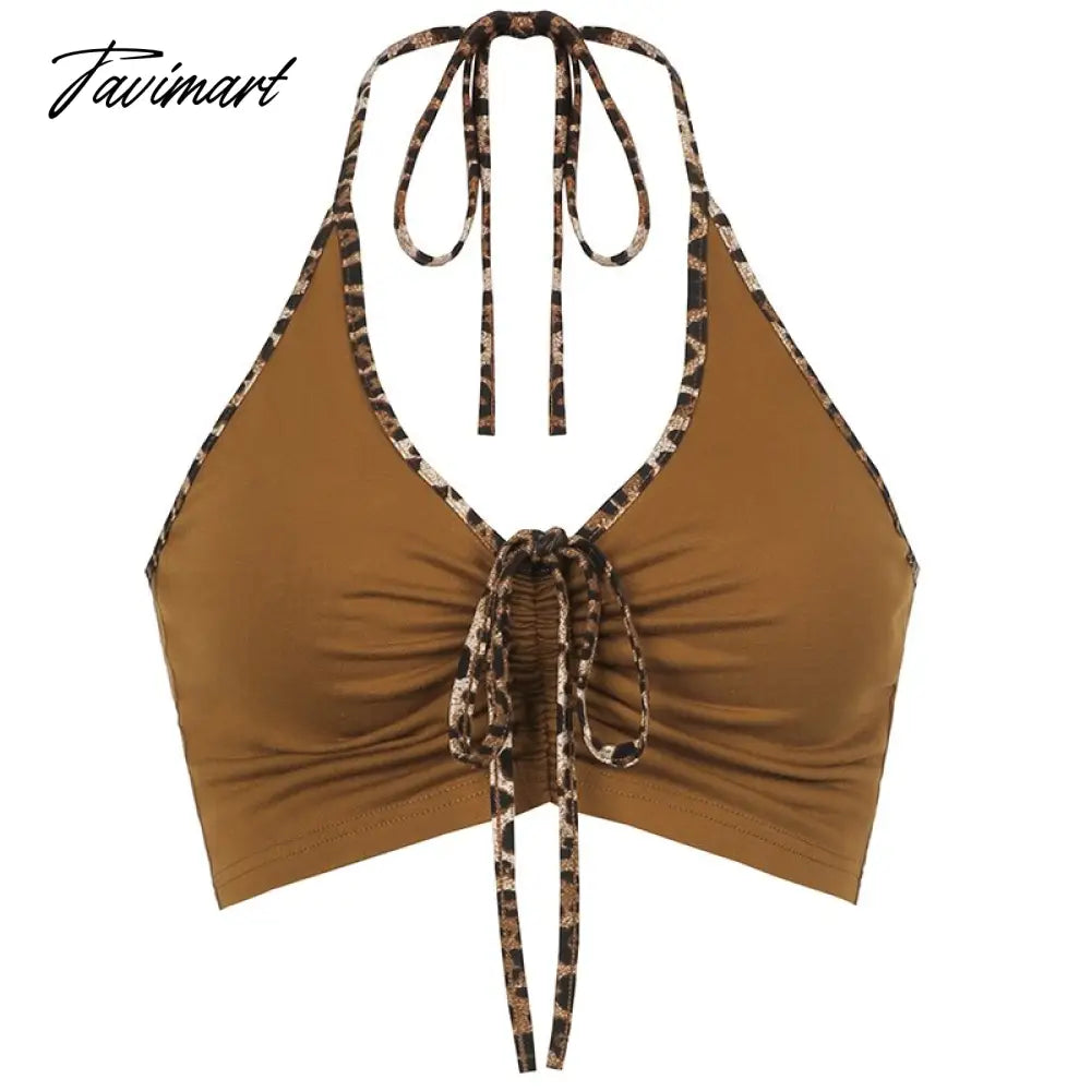 Women Tie Dye Print Y2K Tank Top Summer Fashion Beachwear Backless Sleeveless Slim Sexy Crop Top Camis Casual Streetwear