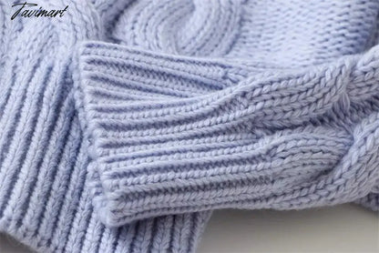 Women Vintage Chunky Cable Knit Crop Jumper Crew Neck Cable Cropped Knit Top