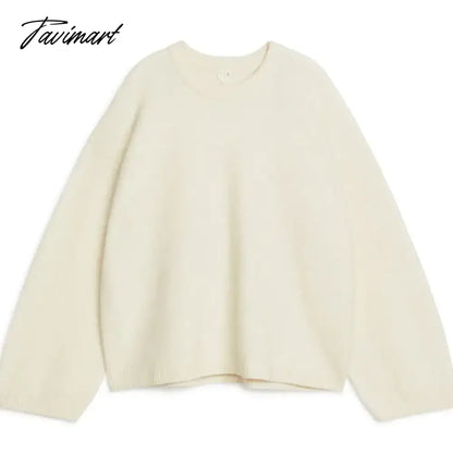 Women's Solid O-neck Pullover Sweaters Autumn Winter Long Sleeve Knitted Jumpers Versatile Fashion Female Warm Fit Knitwear