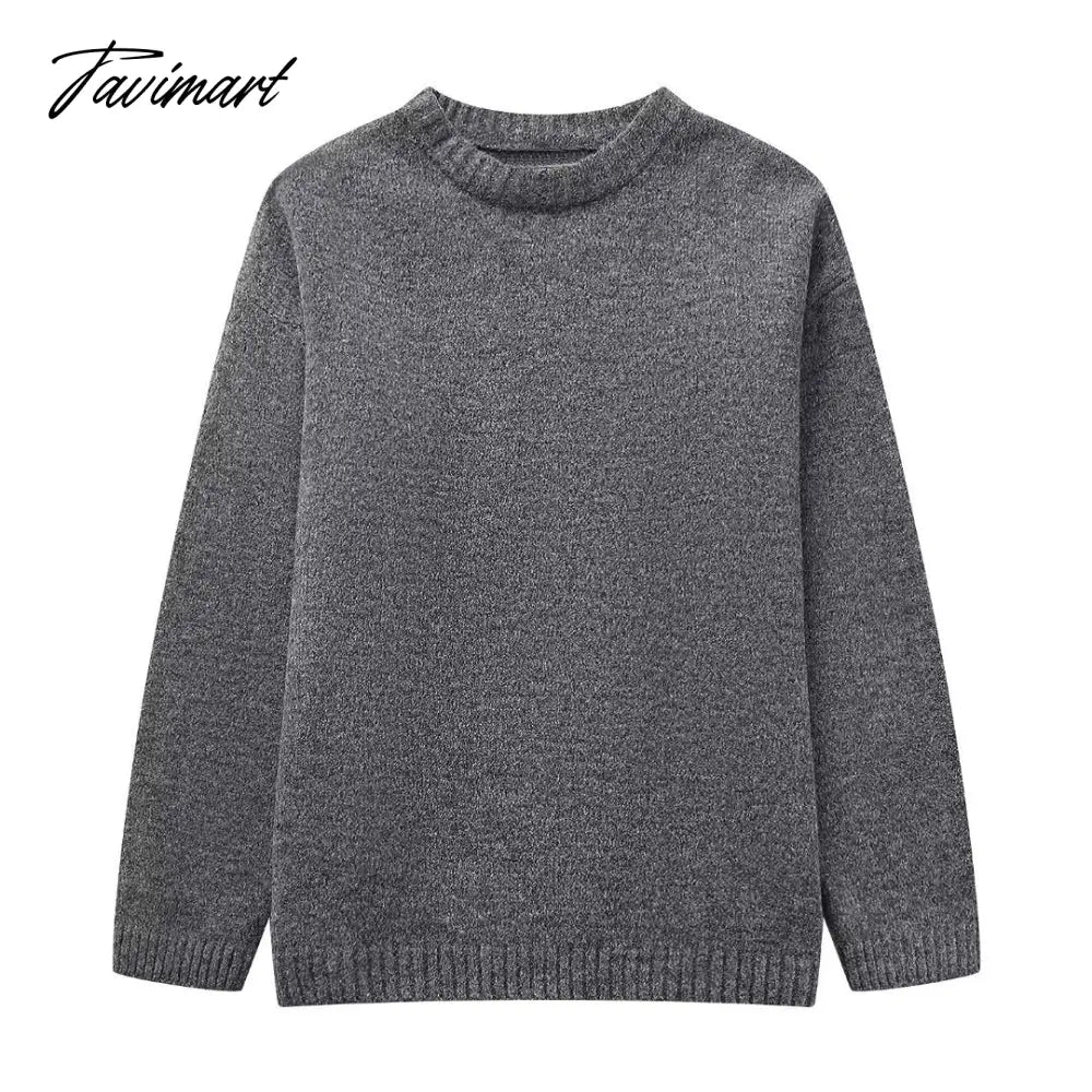 Women's Solid O-neck Pullover Sweaters Autumn Winter Long Sleeve Knitted Jumpers Versatile Fashion Female Warm Fit Knitwear