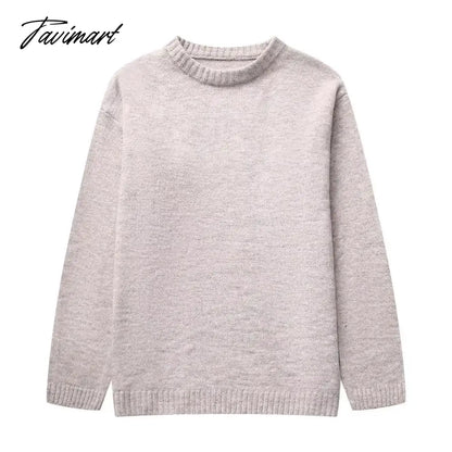Women's Solid O-neck Pullover Sweaters Autumn Winter Long Sleeve Knitted Jumpers Versatile Fashion Female Warm Fit Knitwear