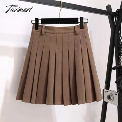 Woolen Coat Three-Piece Jacket Blouse Short Skirt Plus Size Women Streetwear Autumn Winter Suit Female Age Reduction Double-Side