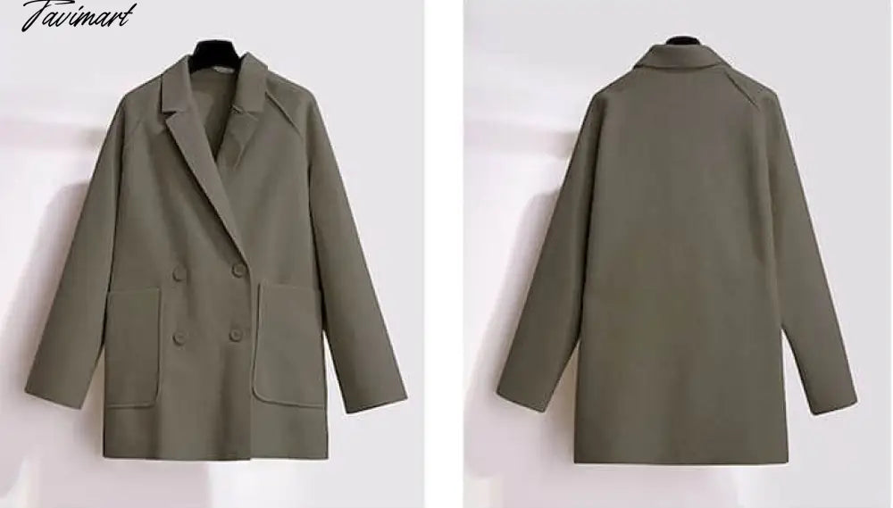 Woolen Coat Three-Piece Jacket Blouse Short Skirt Plus Size Women Streetwear Autumn Winter Suit Female Age Reduction Double-Side