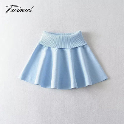 Y2k Knit Skirt Sets For Women Two Piece Dress Set 90s E-Girls Long Sleeve Crop Top And Mini Skirt Womens 2 Piece Outfits