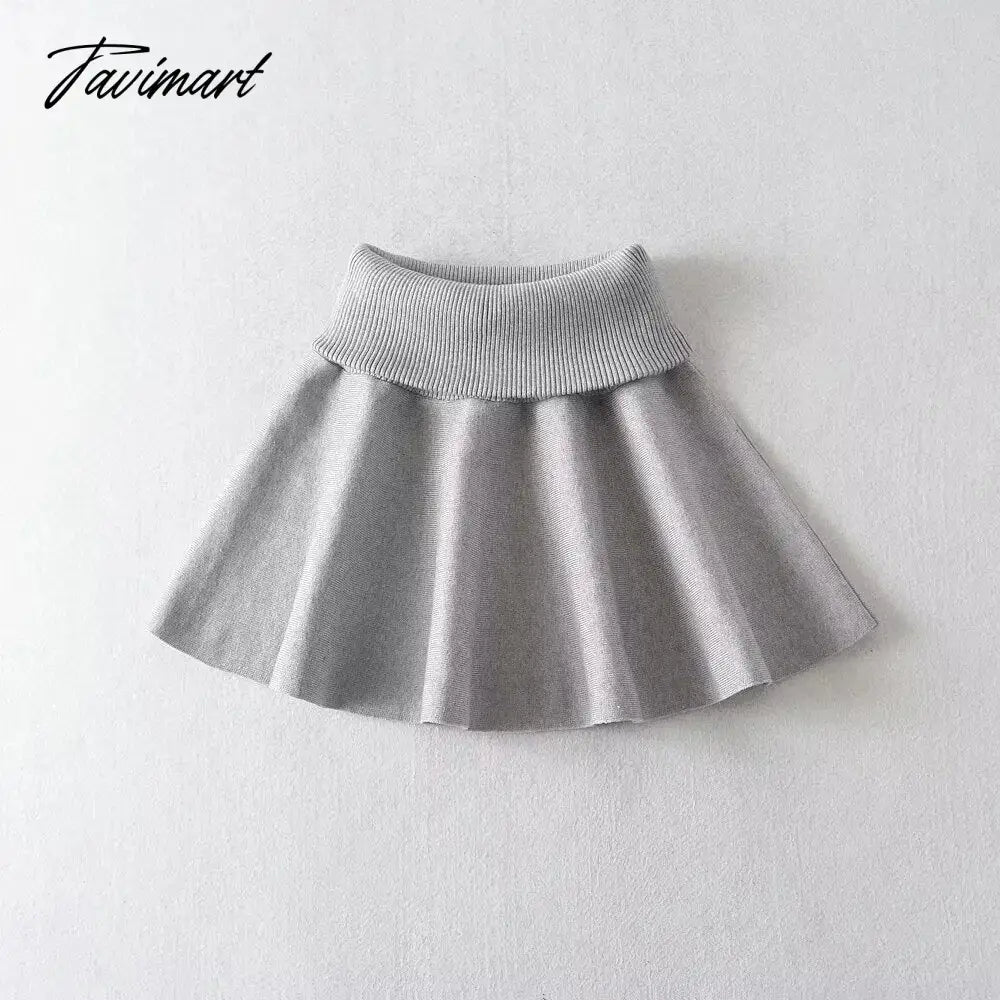 Y2k Knit Skirt Sets For Women Two Piece Dress Set 90s E-Girls Long Sleeve Crop Top And Mini Skirt Womens 2 Piece Outfits
