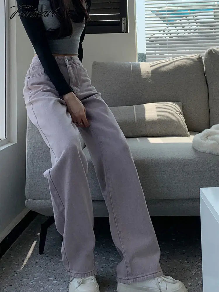 Y2K Low Waist Wide Jeans High Street Women's Pants Pink Baggy Jeans Streetwear Female Clothing Baggy Trousers Jeans