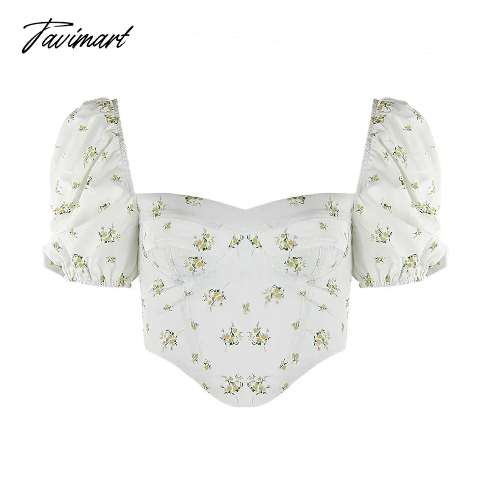 Y2k Tops New Arrivals Floral Summer Crop Top Women House of Cb Top Sexy Corset Top Lined Outfits Girl Party ClubWear