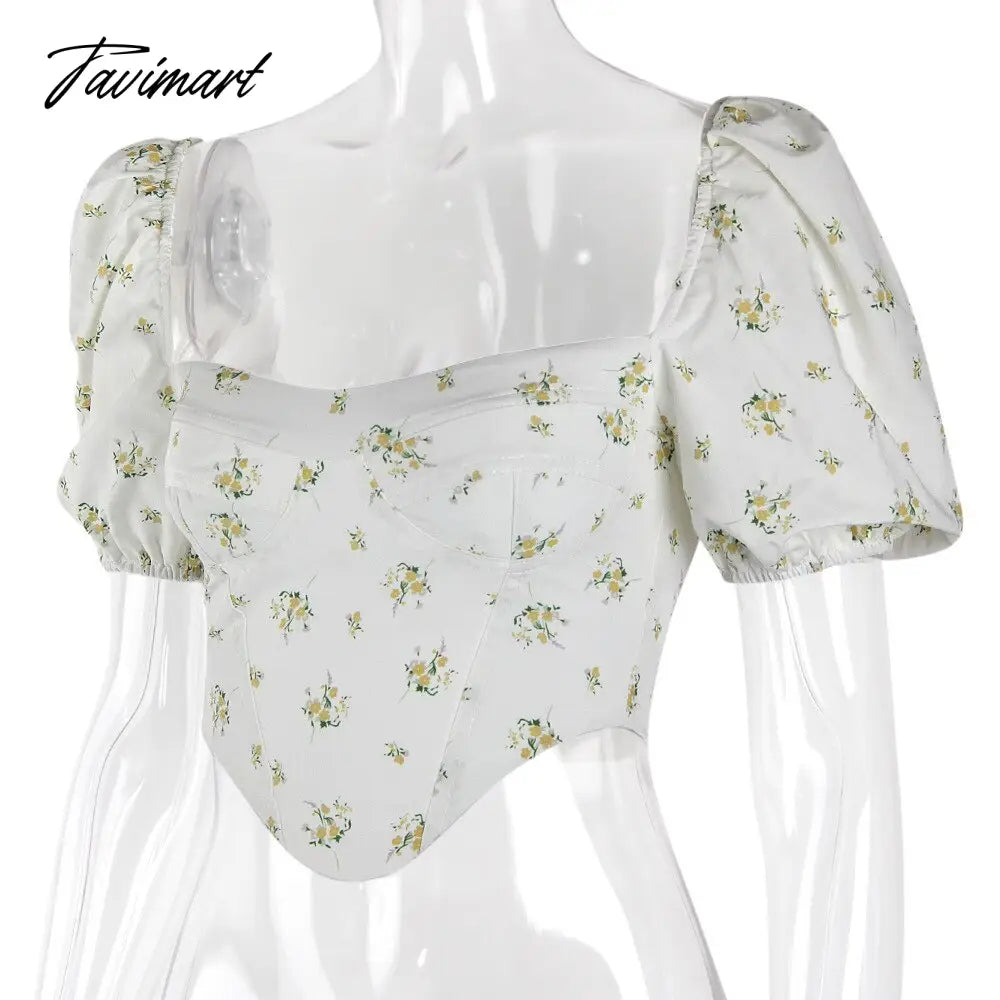 Y2k Tops New Arrivals Floral Summer Crop Top Women House of Cb Top Sexy Corset Top Lined Outfits Girl Party ClubWear