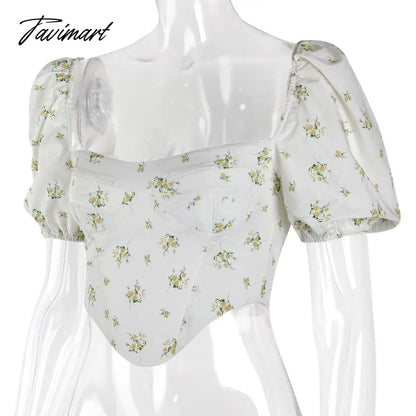 Y2k Tops New Arrivals Floral Summer Crop Top Women House of Cb Top Sexy Corset Top Lined Outfits Girl Party ClubWear