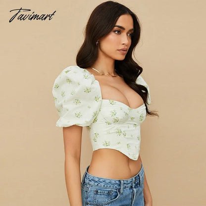 Y2k Tops New Arrivals Floral Summer Crop Top Women House of Cb Top Sexy Corset Top Lined Outfits Girl Party ClubWear