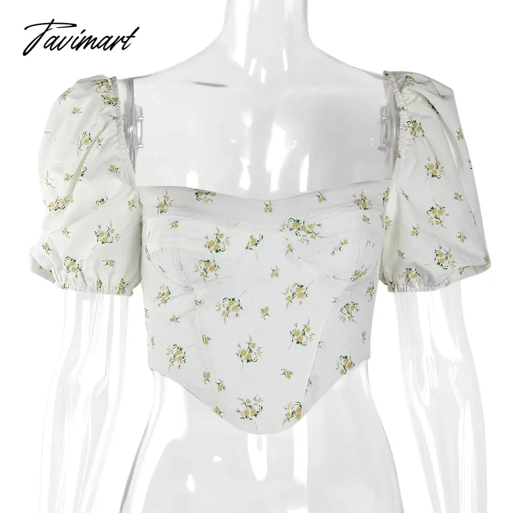 Y2k Tops New Arrivals Floral Summer Crop Top Women House of Cb Top Sexy Corset Top Lined Outfits Girl Party ClubWear