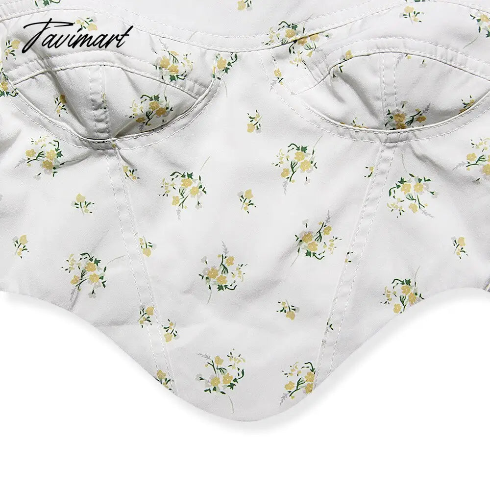 Y2k Tops New Arrivals Floral Summer Crop Top Women House of Cb Top Sexy Corset Top Lined Outfits Girl Party ClubWear