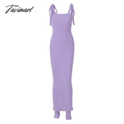 Y2K Winter Backless Women's Party Dress Maxi Slip Sheath Long Female Dresses Solid Slim Lady Eveing Robe Autumn